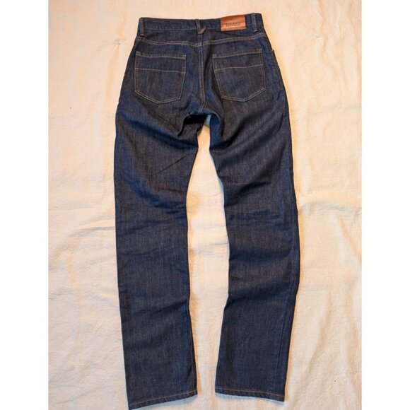 Raleigh Denim Men's Dark Wash Slim Straight Fit Jeans Size 30x34 (tagged 29) USA - Picture 4 of 12